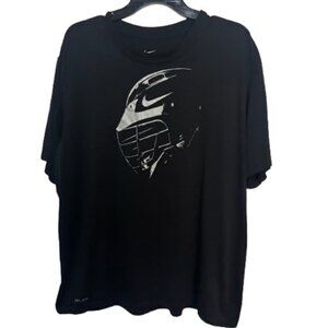 Nike Mens Black Graphic Loose Fit Short Sleeve Size Extra Large Shirt